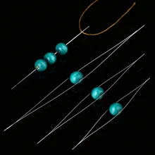 Doreen Box, 1 шт., 0,2 мм, открытые посередине поделки из бисера, иглы для ниток, инструменты для резьбы из нержавеющей стали, большой глаз, от 45 мм до 125 мм