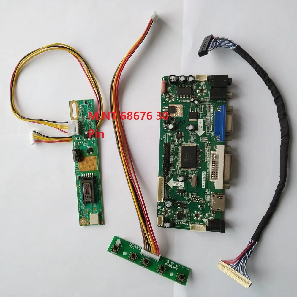 Для LP150X08-A3K6 15 "lcd DVI 30pin LVDS 1024x768 экран панель монитор комплект 1 лампы VGA HDMI плата контроллера