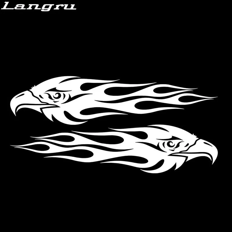 Langru пара Орлов пламя автомобильные наклейки персонализированные мотоциклетные