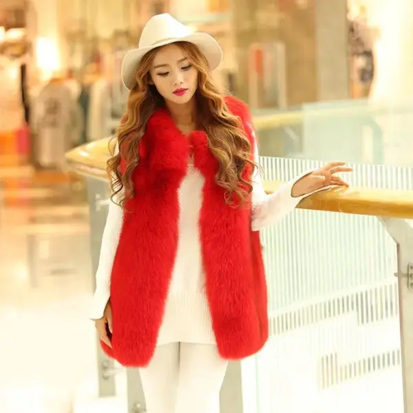 Directement Long Toute blanc bleu Gilet Véritable pourpre De Complet rouge Vente Pelt Épais Femmes Chaud Waistcaot D'hiver Camel argent Fourrure Moyen Renard Usine vert noir Peau Gilets gb6fyY7v