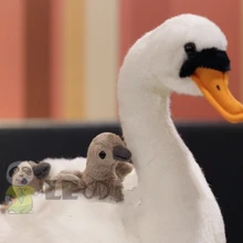 Белая кукла лебедь мать и ребенок моделирование плюшевых игрушек Лебедь плюшевая игрушка 30 см