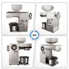 Small Commercial Oil Press Stainless Steel Automatic Oil Expeller Machine Flaxseed Oil Extractor Presser Machinery 220V/110V 4