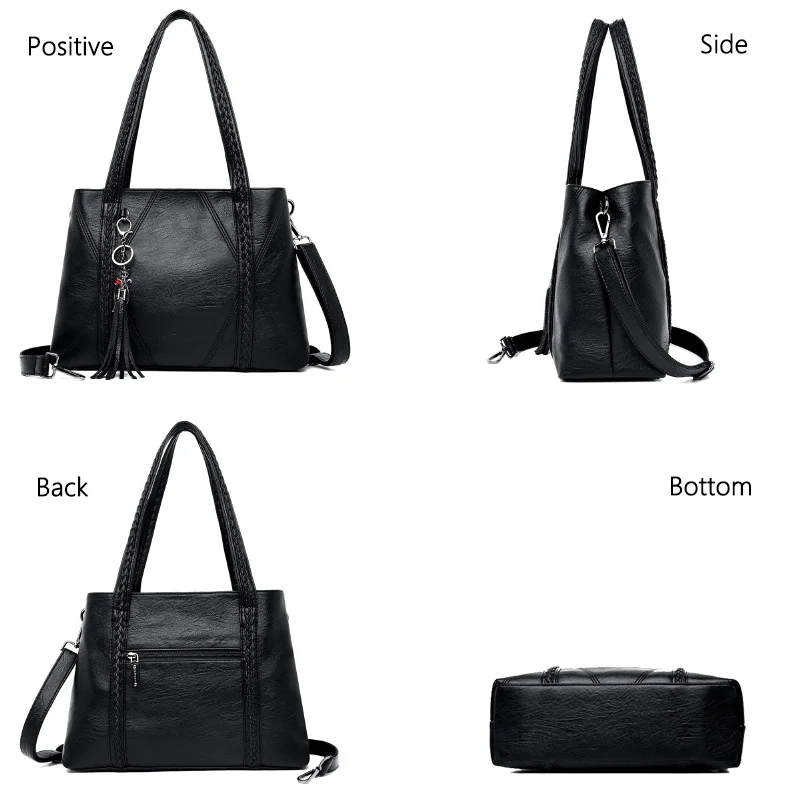 New Leather Tassel bags Large Capacity Women Shoulder Messenger Bag Handbag Famous Big Bag Designer Handbags High Quality Sac New Leather Tassel bags Large Capacity Women Shoulder Messenger Bag Handbag Famous Big Bag Designer Handbags High Quality Sac
