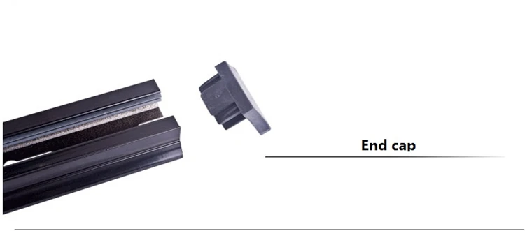 85-285Vac вход 2 линии дорожки, алюминиевая рейка для светодиодного трека, 50 см черный и белый рельс с I, L, T,+ разъемами