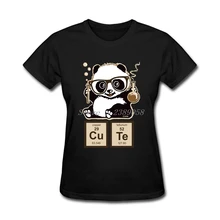 Мода Harajuku футболка женская одежда на заказ химия панда размера плюс короткий рукав женская футболка