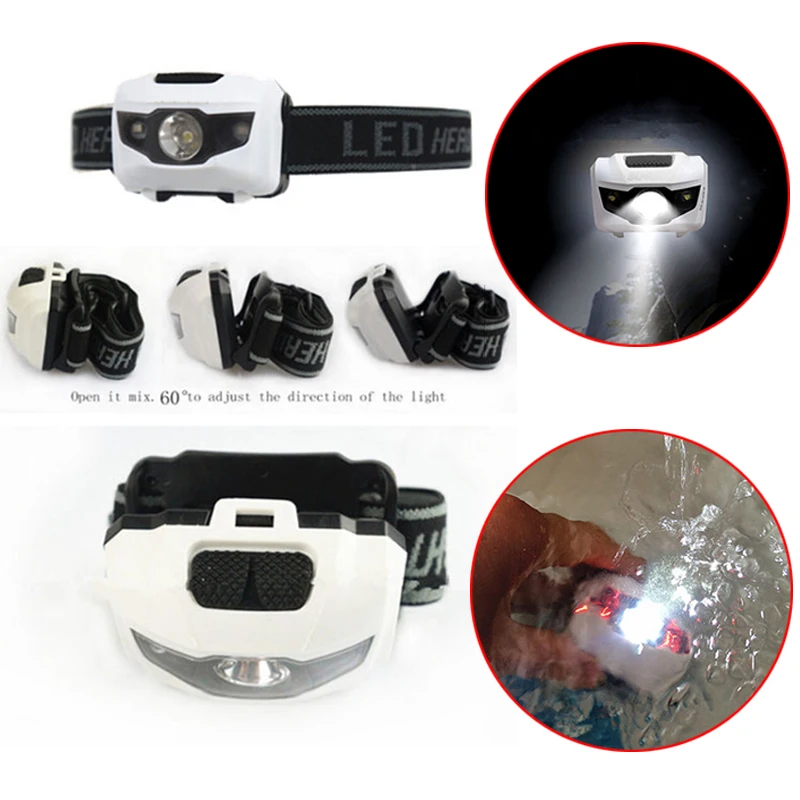 Newest 900Lumens 4Mode Waterproof R3+2 LED Headlight Head Lamp Torch Light Headlamp