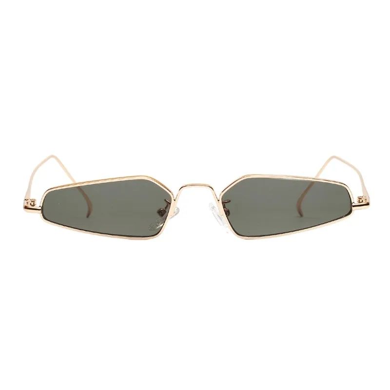 Ультра маленький оправа для очков многогранник с металлическими вставками и острым носом солнцезащитные очки «кошачий глаз» 2019 модная