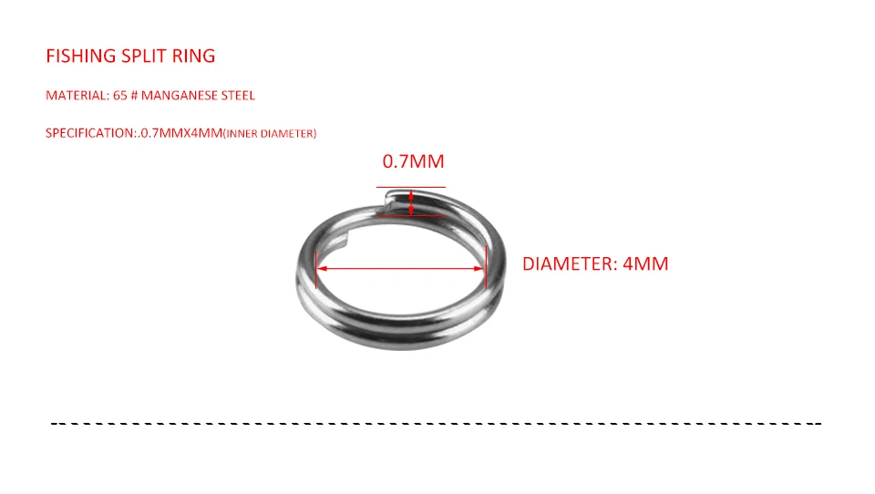 SEAPESCA 100 шт./лот рыболовные раздельные кольца для кривошипа жесткая приманка Серебряная нержавеющая сталь двойная петля Кривошип разъемы снасти JK107