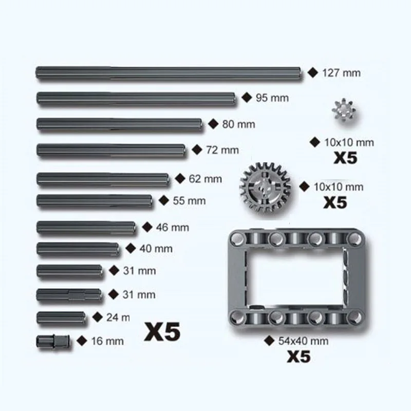 Technic электрические части PF средние XL Большие двигатели удлинитель руля Alex луч шестерни рамка 64179 MOC кирпичные блоки комплект в коробке