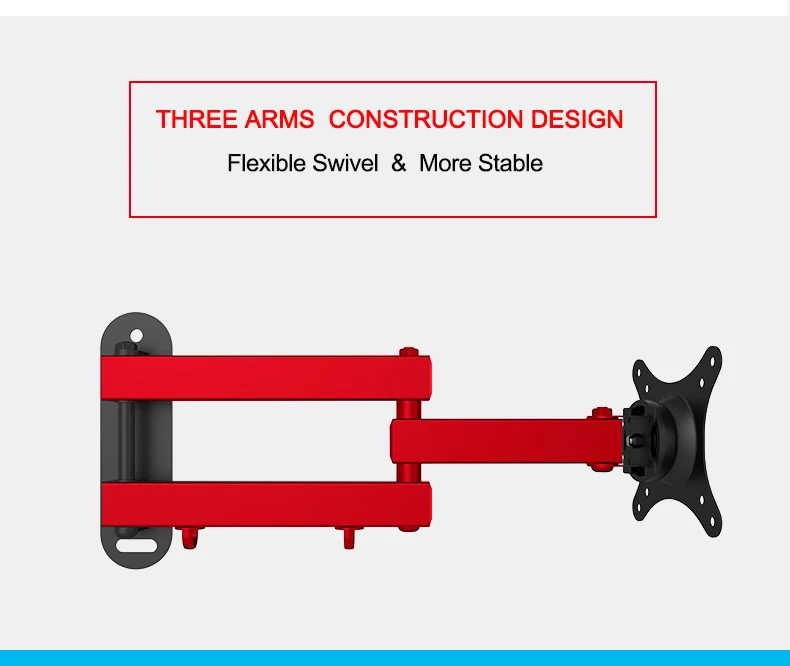 Универсальный Регулируемый Настенный кронштейн для телевизора Универсальный вращающийся держатель для телевизора для 14-32 дюймов ЖК-СВЕТОДИОДНЫЙ монитор плоская панель
