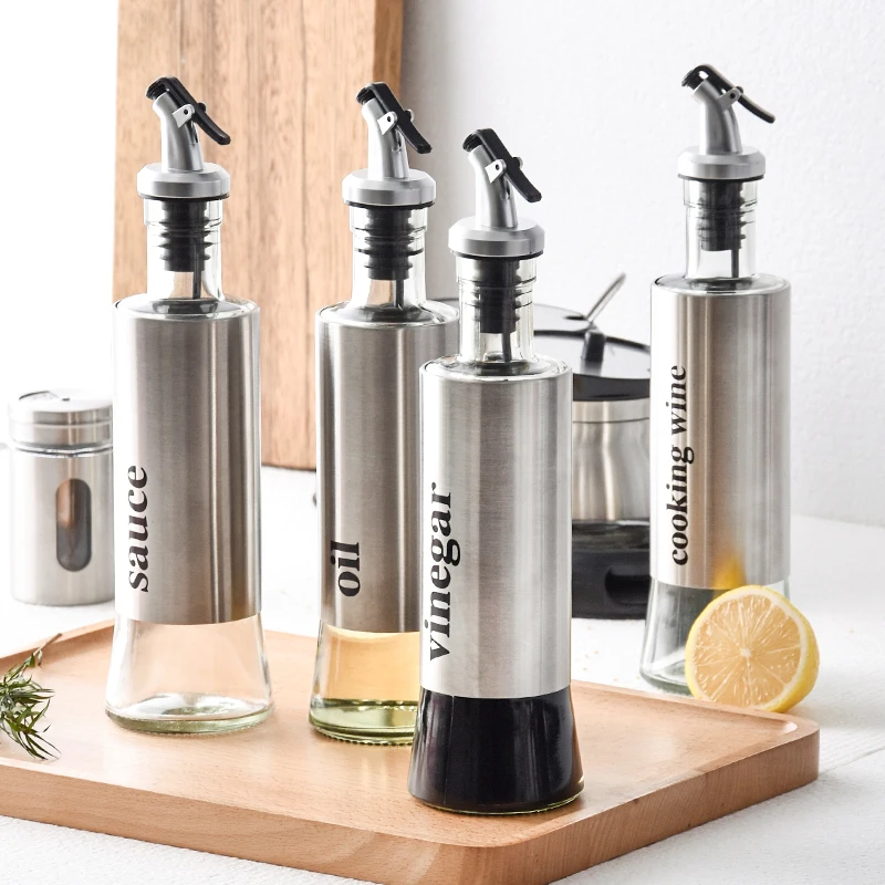 Oil Pot Bottle, Olive Dispenser Stainless Steel Vinegar Spout 経典ブランド