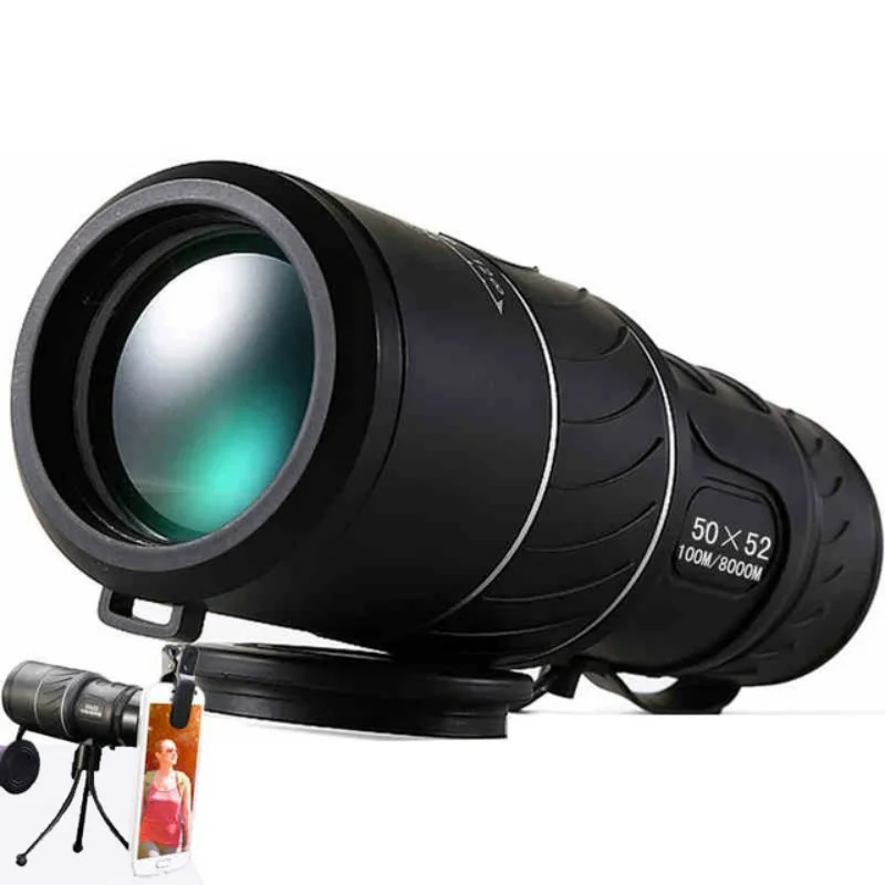50x52 Dual Focus Zoom Optic Lens Monocular Telescope Binoculars Multi Coating Lenses Dual Focus Optic Lens Day Night Vision