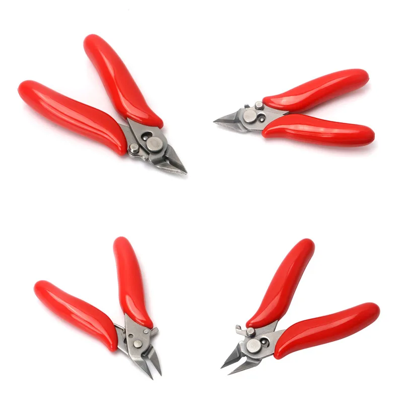 1Pc 3.5 Inch Mini Diagonal Cutting Pliers Wire Cable Side Flush Cutter