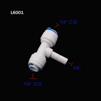 

Reverse Osmosis Aquarium System Coupling T Shape Quick Fitting 1/4" 3/8''OD Hose Equal Connection Pipe Quick Connector
