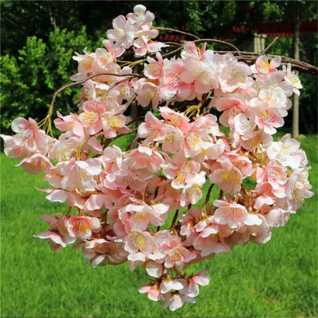 30 Artificial Cherry Blossom Branch Sakura Flower Fake Pink/Champagne
