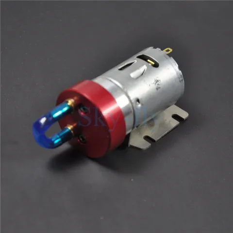 Aluminum Electric Fuel Pump Metal Gear Smoke Pump With Mounting Bracket For RC Gasoline Nitro Airplane title=