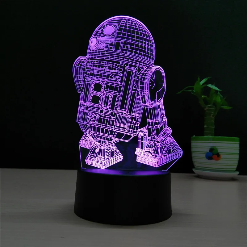 

7 Color Star Wars Lamp 3D Visual Led Night Lights for Kids Touch USB Table Lampara Lampe Baby Sleeping Nightlight