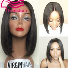 7A Quality Bob Full Lace Wigs For Black Woman Bob Human Hair Short Lace Front Wigs With Baby Hair Bleached Knots Fast shipping