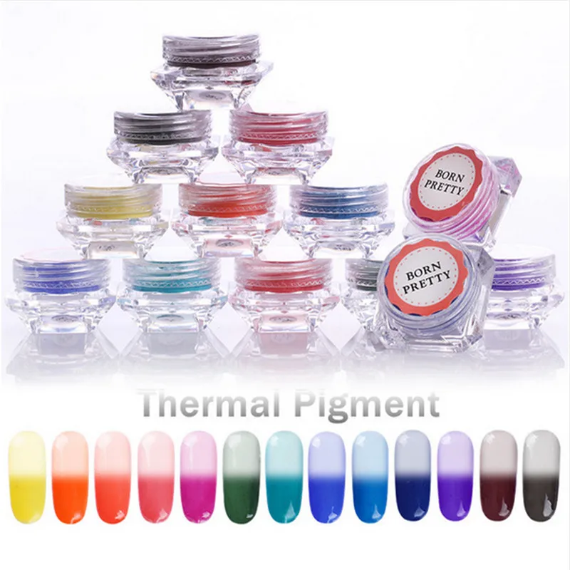 

Born Pretty 1g Temperature Color Change Nail Glitter Powder Thermal Nail Pigment Dust Manicure Nail Art Gradient Decorations