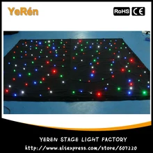 Светодиодный тканевый диджейский фон 4 м x 6 м со звездами, светодиодный контроллер для занавес,, цвет на выбор