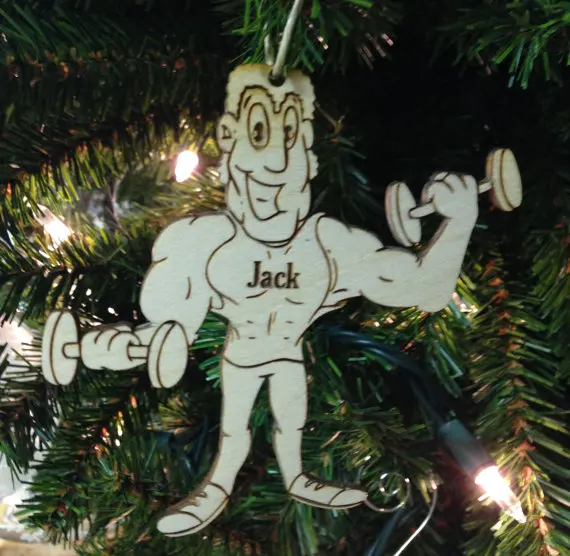 

Weight Lifting Personalized Christmas Ornament