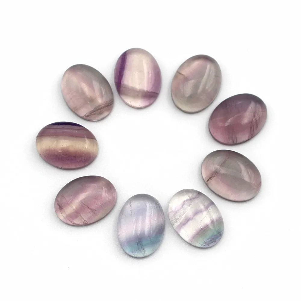 

Fluorite stone Dome Oval Cabochon Natural stone Flat Back cabochons Undrilled 12x16mm 13x18mm 18x25mm 15x20mm