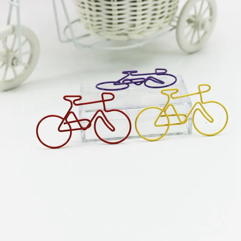 Велосипед скрепки велосипед металлические карты файл зажимы пакет(случайный цвет) 50 шт