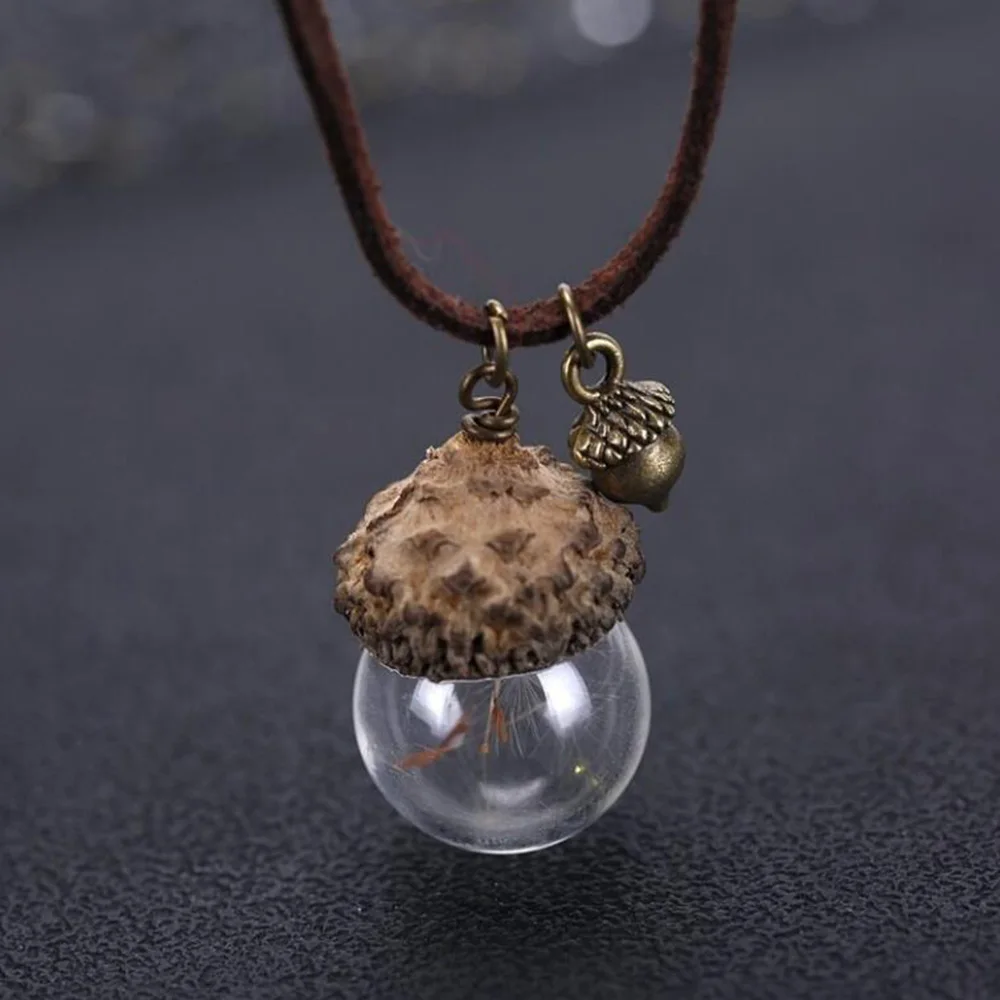 

New Retro Fleece Bohemian Fans Female Necklaces Jewelery Explosive Personality Acorns Shells Pinnacles Dandelion Necklaces