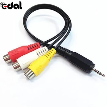 

Universal Top Quality 2.5 mm Composite AV Audio Video Connector Cable Cord Male to 3 RCA A56