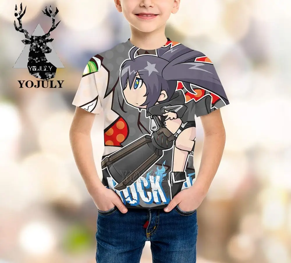 YOJULY/детская одежда с 3D принтом BLACK ROCK SHOOTER для маленьких мальчиков и девочек