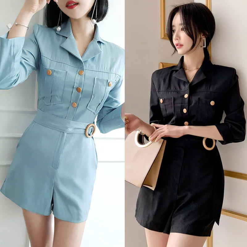 

Summer Female Puls Size Elegant Single-breasted Elegant bodysuit Jumpsuits For Women 2019 Solid Overalls Maxi Jumpsuit