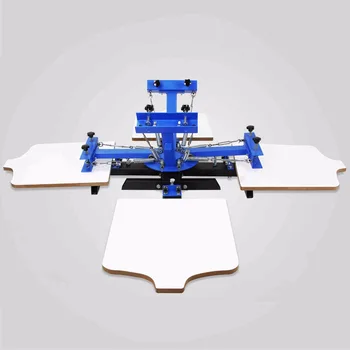 

4 Color 4 Station Silk Screening Printing Machine