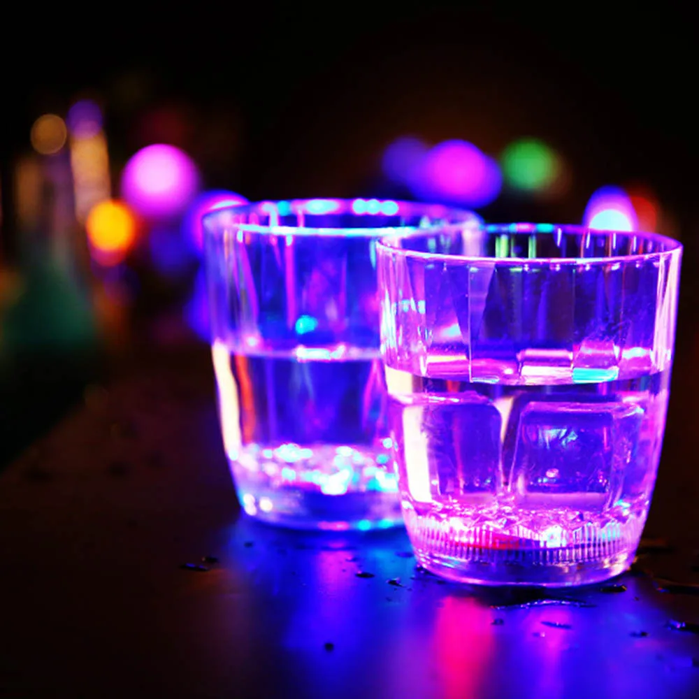 Creative Led Light Flashing Cups Smart Liquid Active Plastic Cup