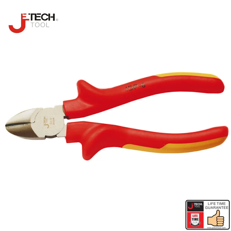 

Jetech 1pc 6-inch 8" insulated diagonal pliers cutter 1000V VDE tested comfortable grip heat treated steel lifetime guarantee