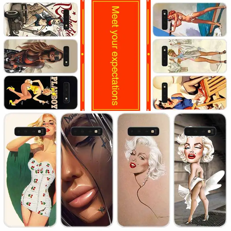 Телефон для Samsung Galaxy S10 E S9 S8 Plus S7 s6 Edge s10 plus s5 Note 10 9 8 чехол PinUp шпильки девочек Up Girl |
