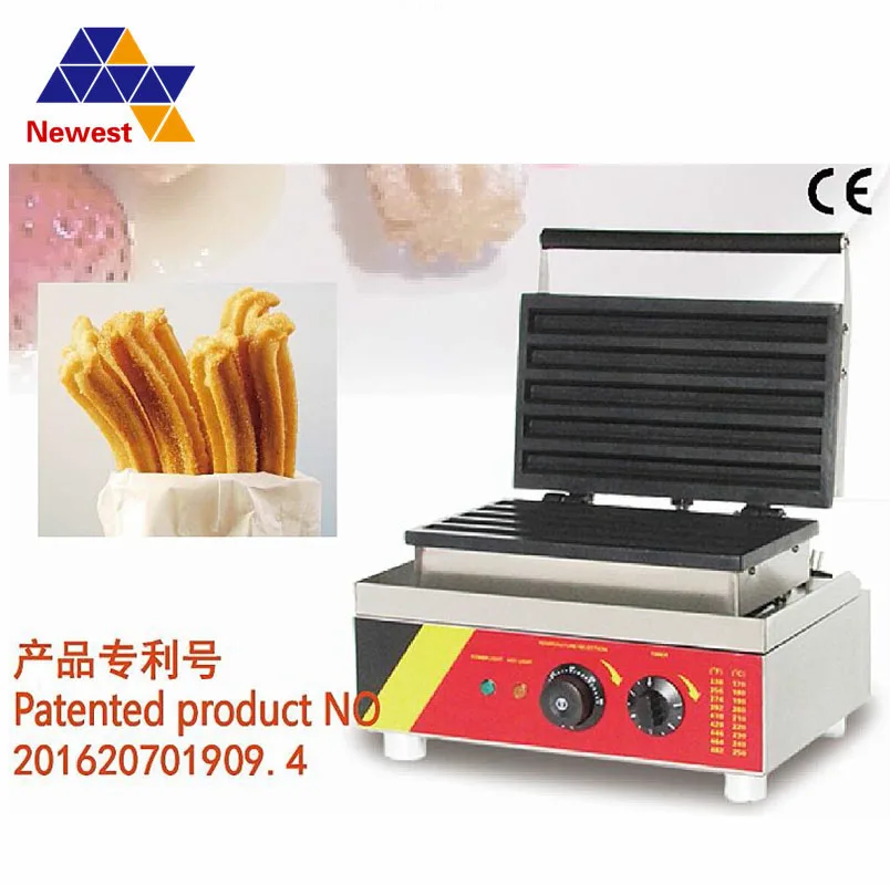 

Commercial Horizontal churro maker machine ,churro maker churro grill machine with 5 pcs churro waffle moulds
