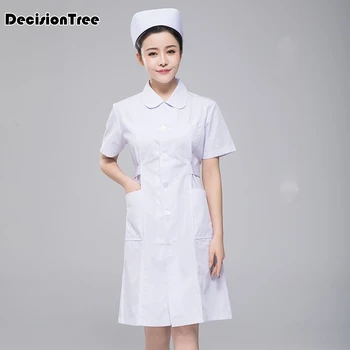 

2020 women men white medical coat clothing medical services uniform nurse clothing long sleeve polyester protect lab