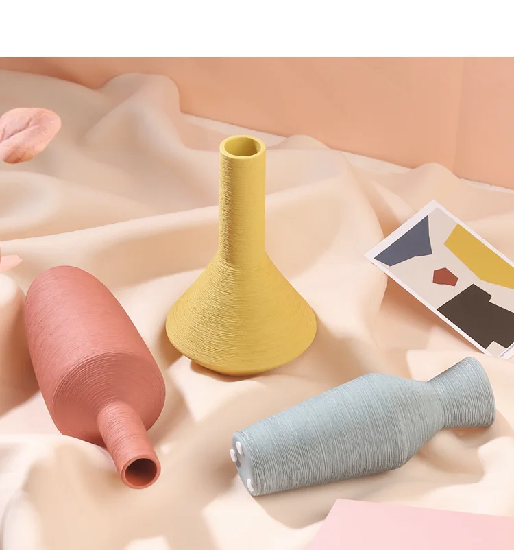 Керамическая ваза Morandi Красный Желтый Серый Синий Зеленый настольные вазы для цветы для домашнего декора аксессуары современные