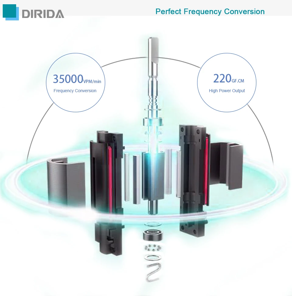 DIRIDA S-100 перезаряжаемая звуковая зубная щетка usb зарядка электрическая зубная щетка Sonicare IPX7 Водонепроницаемая ультра звуковая Глубокая чистка зубов