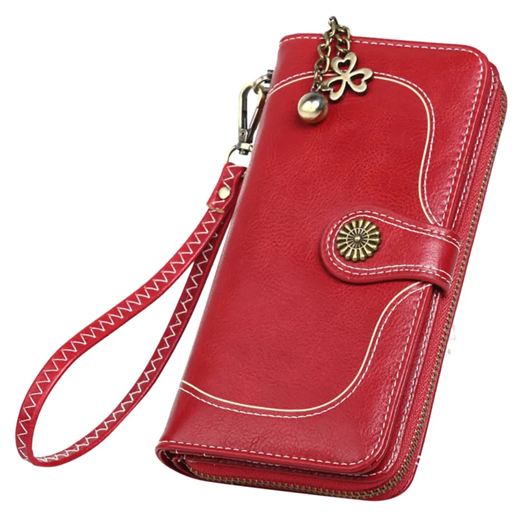 

Aelicy Fashion Wallet Women Ladies Long Retro Zipper Multifunction Key Mobile Phone Bag Card Bag Clutch Bag Purse Wallet 118A
