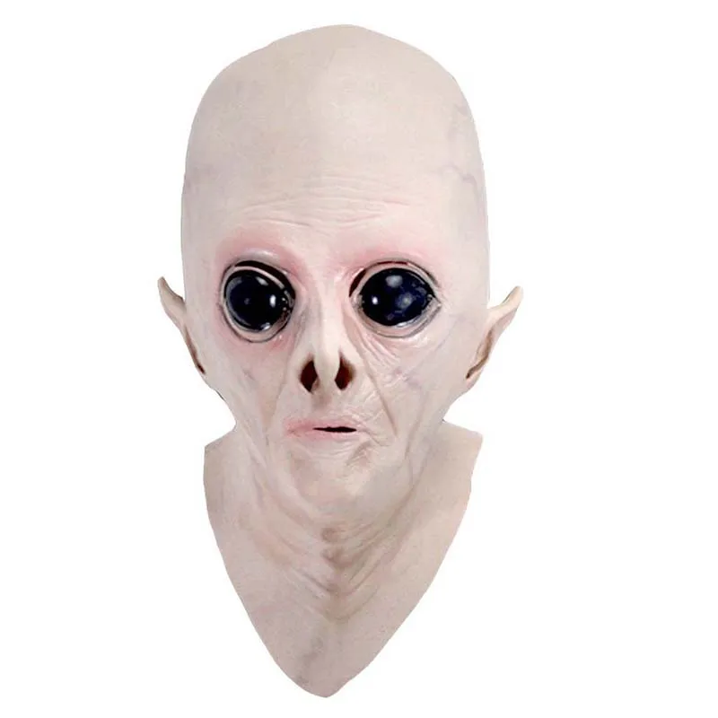 

1PCS Halloween UFO Alien Head Mask Full Head Masks Halloween Creepy Latex