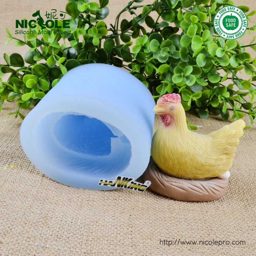 3D силиконовые форма для ручной работы Изготовление свечей и мыла в форме курицы |