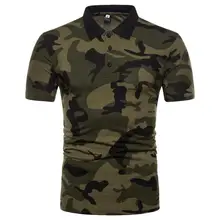 Камуфляжная Мужская рубашка поло с коротким рукавом рубашка поло мужская одежда топы футболки армейский зеленый кофе