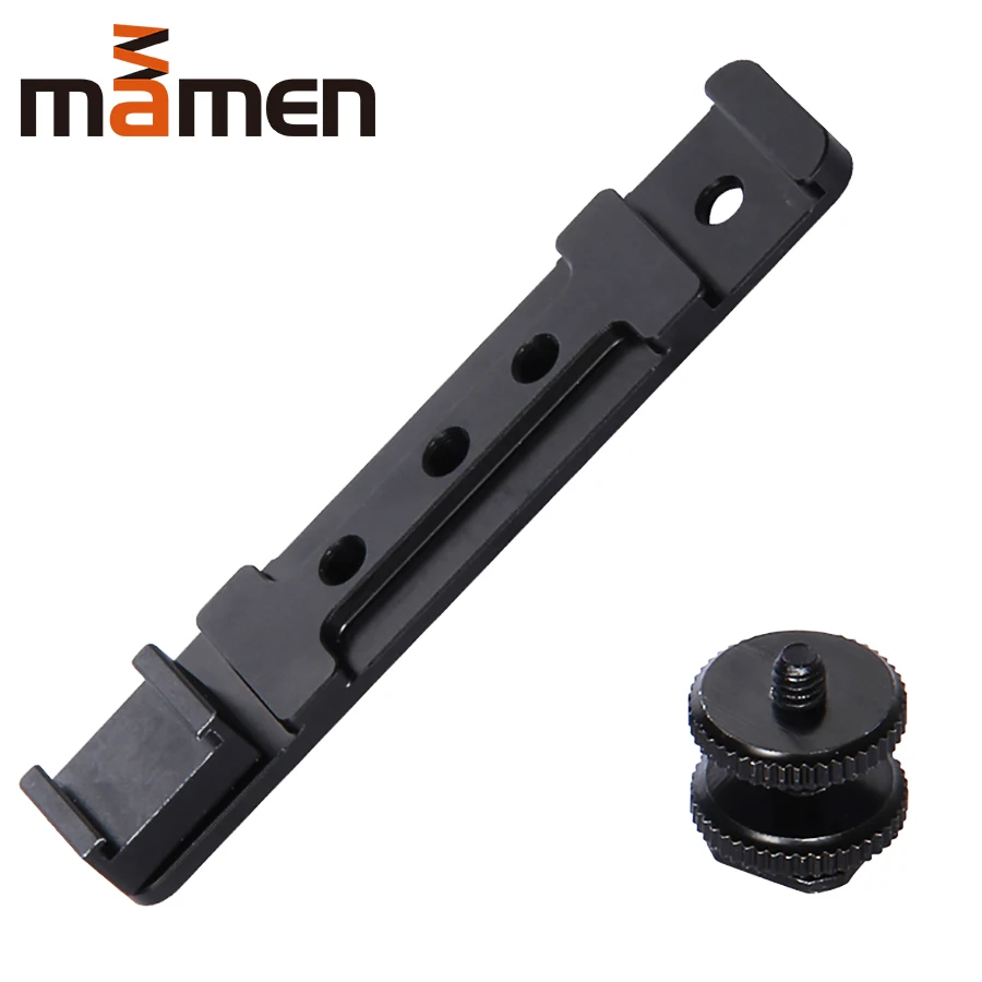 

MAMEN 1 to 2 hot boot seat with three 1/4 screw holes for SONY/Nikon/Canon Connect with Moile phone/Microphone/camera LED light