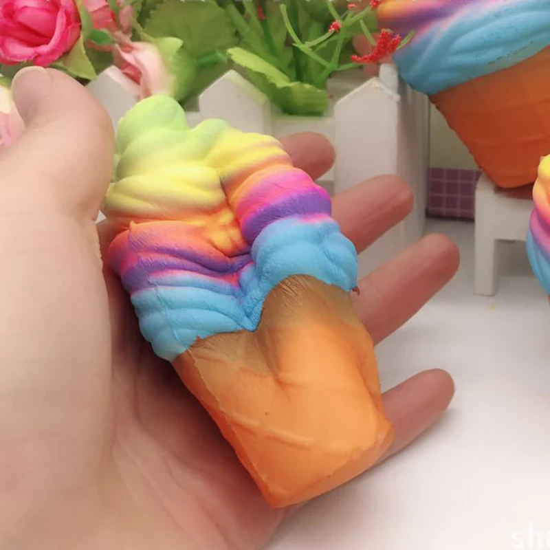 Мультфильм жареное мороженое Squishy игрушка Моделирование медленный отскок Squeeze медленно вверх игрушки анти-стресс Skvish декомпрессии игрушки