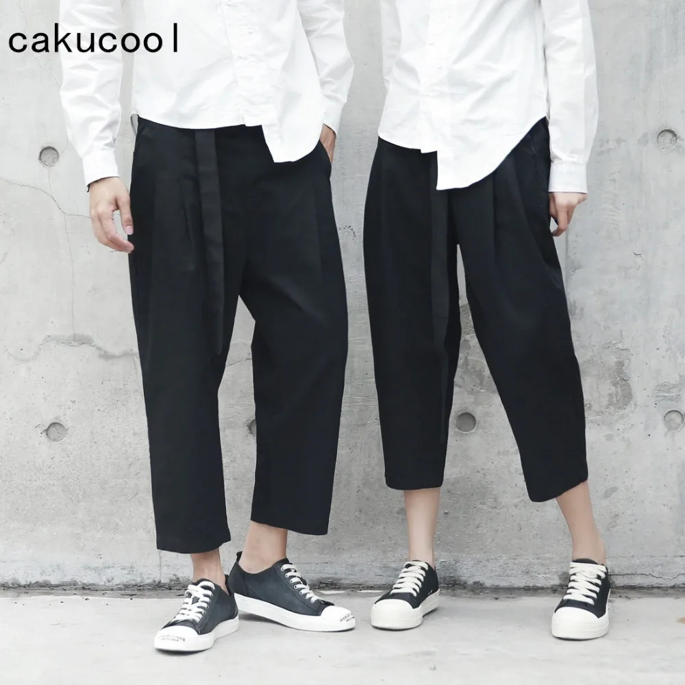 

Cakucool New Spring Autumn Long Trousers Women Black Japanese Vintage Harem Pants Casual Loose Capris Pantalons Femme Plus Size