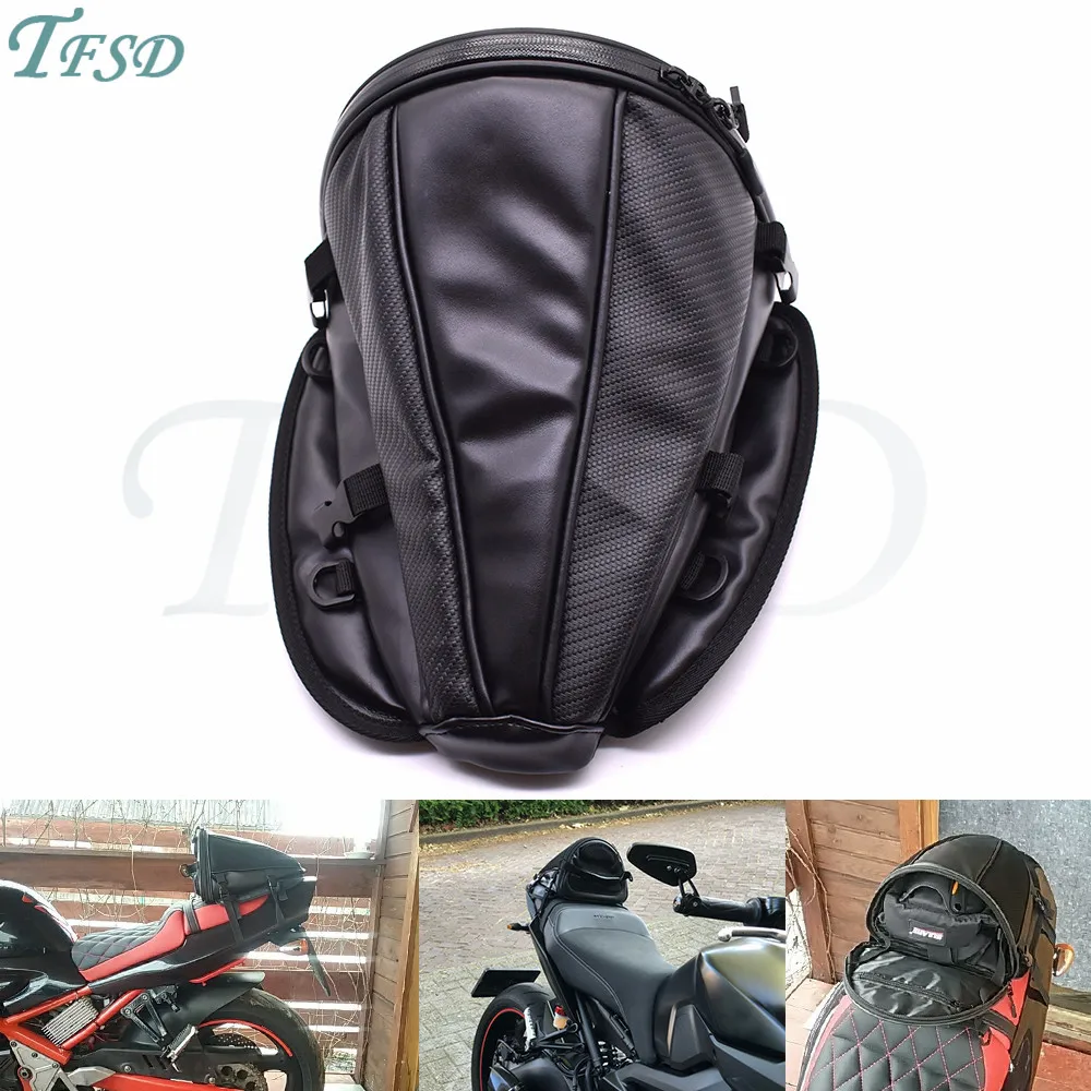 

new carbon fiber color motorcycle tail bag motorcycle seat backpack saddle bag custom travel handbag For Kawasaki ZX9 ZX-9 ZXR