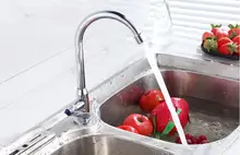 Медь один холодный кухня блюдо кран, Chrome кухня раковина бассейна кран pull out, поворачивается на одно отверстие бассейна водопроводный кран смесителя