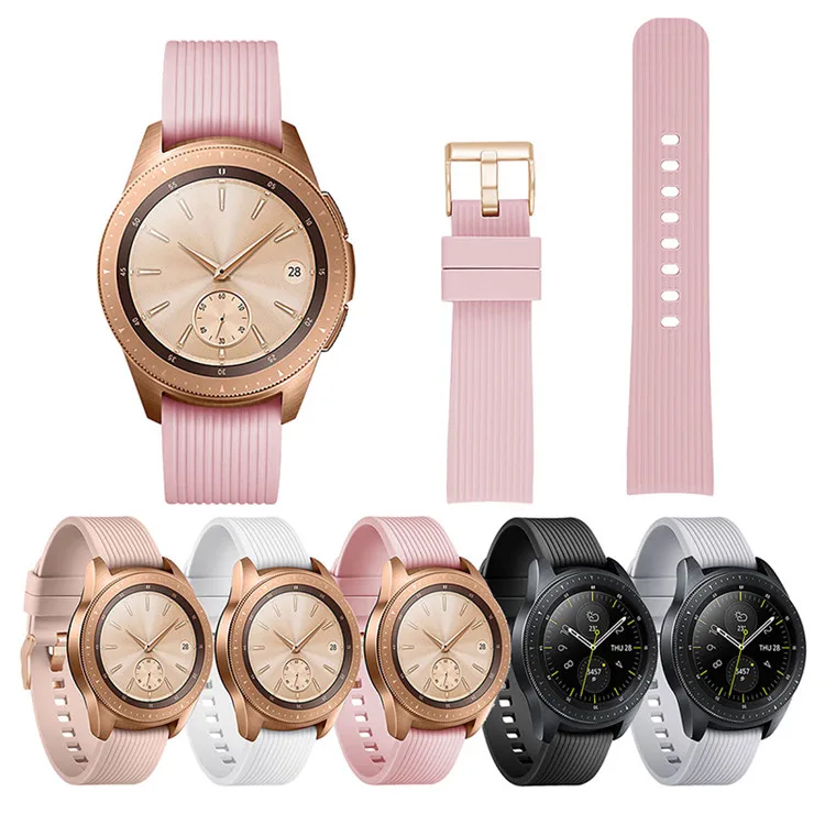

New 20mm Silicone Watchband for Samsung Galaxy Watch Active Rubber Replacement Bracelet Band Strap for Galaxy 42mm Version L/S