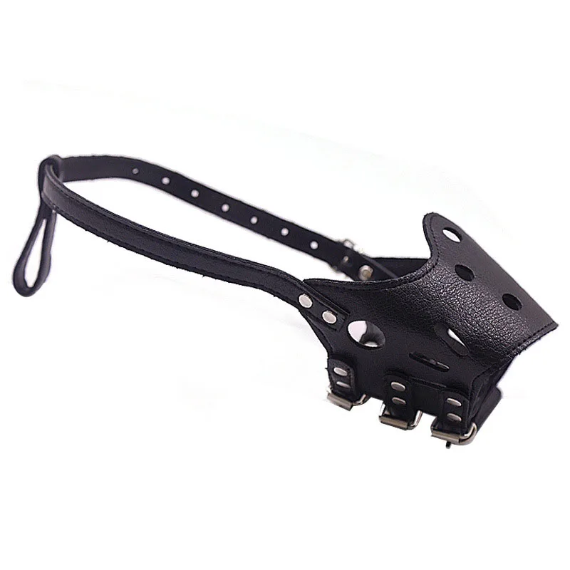 

Fashion Soft PU Leather Adjustable Dog Prevention Bite Masks Anti Bark Bite Mesh Soft Mouth Muzzle Grooming Chew Stop For dogs